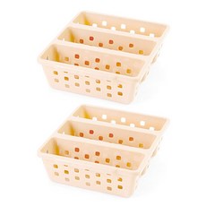 코윈리빙 3칸 신발보관랙 아이보리, 2개입