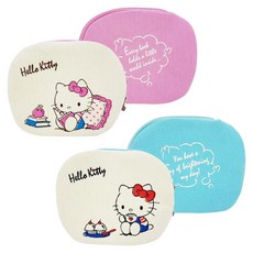 헬로키티 원형 파우치형 필통, 랜덤 발송, 1개