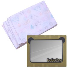 BeBeOne 雙層印花綿紗多用途毛巾組 D款+盒子, 動物款, 5入