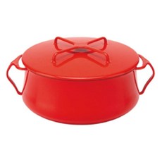 DANSK Casserole系列雙耳琺瑯湯鍋+鍋蓋, 18.5cm, 紅色