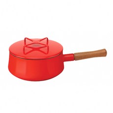 DANSK 原木單柄琺瑯醬汁鍋+鍋蓋, 18.5cm, 紅色