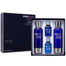 IPKN Man Power Active 基本套組 2, 凝膠爽膚水 40ml + 180ml + 保濕霜 40ml + 180ml, 1套