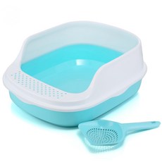 펫코디 커버형 고양이 토일렛 + 모래삽, 블루, 1개