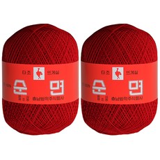 TajoDdeugesil 30支棉鴕鳥針織紗毛線, 312號, 2球