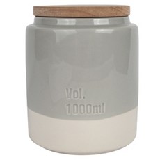 monote Text Canister灰色密封容器 1L, 1個