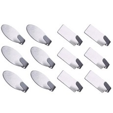 아리코 스테인레스 스틸 다용도 걸이 타원형 6p + 사각형 6p, 1세트