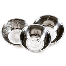 QUEEN SENSE 多功能攪拌碗 3入, 洗米盆+菜盆+攪拌碗, 單色