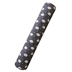 BED&DECO 雲朵圖案圓柱型抱枕套+枕芯, 灰色