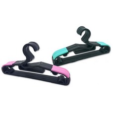 LIVING HAPPY 防滑衣架, 薄荷綠+粉色, 30入