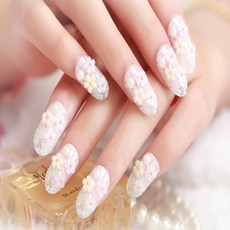 Daily Nara 人造美甲片 24p + 雙面膠帶 + 指甲銼, 030, 1個