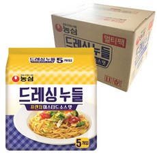농심 드레싱 누들 프렌치 머스타드 소스맛 라면 118g, 40개