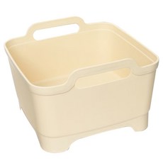 Block Mart 廚房多功能排水方形洗碗機垃圾桶, 柔和的象牙