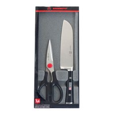 EDGEMOTO 黑色Zeta長剪刀2件組, 1套, 廚刀 + 長剪刀