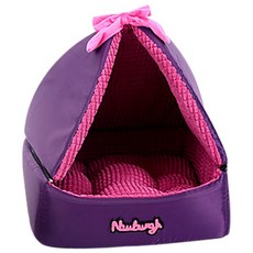 ZEZEPET 絲帶墊寵物屋, 紫色 (Y499PHU006)