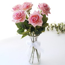 活綠真玫瑰軟花瓶套組, 粉色