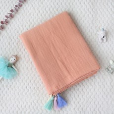 BEAUTE HOUSE 雙層純棉紗毯 L號, Light Coral