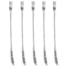 Wicker Rocking 笑臉印花長柄叉子, 單色, 5件