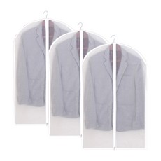 Life Point白色半透明PVC衣物防塵套 中, 3片, 1個