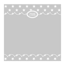 藍樹 霧面窗貼 復古花朵, 單一顏色