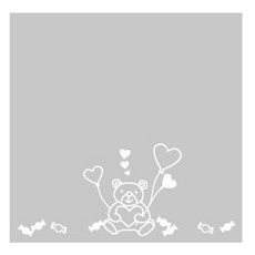 파랑나무 안개 시트지 사탕 곰돌이