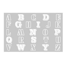 藍樹 霧面窗貼 字母風格, 單一顏色