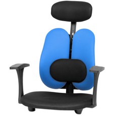 CHAIR FOCUS 功能性天使和室椅 G07 腰椎型 扶手 頭枕椅 布料, 藍色