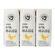 초록마을 유기농 바나나우유, 125ml, 3개