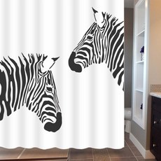 GNG捲簾式浴簾 斑馬紋 180 x 180 cm, 1個