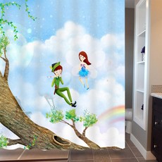 GNG捲簾式浴簾 夢想少年 180 x 180 cm, 1個