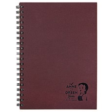 플라잉웨일즈 빨강머리앤 스프링노트 L, 버건디, 1개