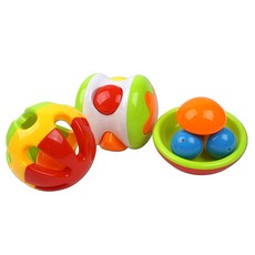 오즈토이 베이비 딸랑이 트리오, 혼합 색상, 1개