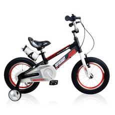 로얄베이비 스페이스 넘버원 아동 자전거 12인치, 블랙, 1개