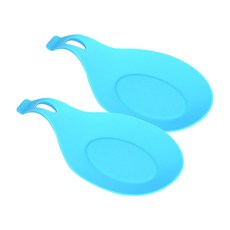 블럭마트 주방 실리콘 국자받침, 블루, 2개입