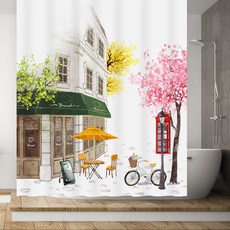 Changmun Geurigi 印花淋浴簾 180cm*220cm, 1個