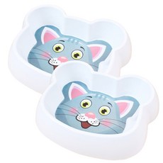 팻코디 동물 캐릭터 애견식기, 고양이, 2개