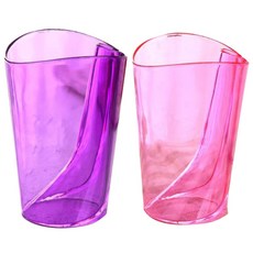 비케이 칫솔꽂이 양치컵, 퍼플, 핑크, 2개입
