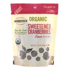 우드스탁 유기농 스위튼드 크랜베리, 149g, 1개