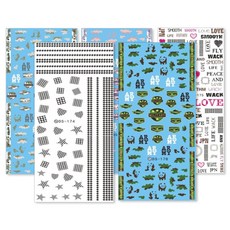 데일리나라 캐릭터 스티커 워터 데칼 5p, 18, 1개