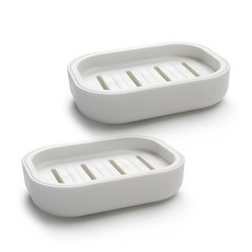 Block Mart 簡約肥皂架, 白色, 2個