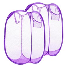 비케이 심플 빨래수납함, 퍼플, 2개입