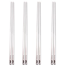 成人不鏽鋼筷子, 混色, 4雙