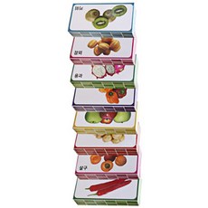 아하토이 종이벽돌블럭 중형 40p, 과일&채소, 1개