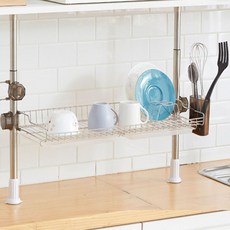 柱式瀝水架+盤子架+餐具架+抹布架+瀝水盤 2入, 混色