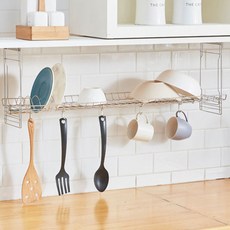 넘버원 부착식 식기건조대 + 키친툴 걸이 5p + 접시꽂이, 혼합 색상, 1개