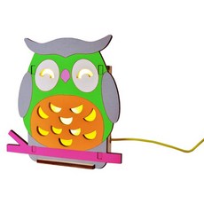 YoungModeler 英工房 LED貓頭鷹睡眠燈DIY組裝套件, TM511, 1個