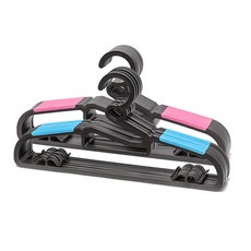 DECOSIN 愛心防滑衣架, 藍色 + 粉紅色, 30個