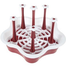 인터팝 무궁화 플라스틱 컵건조대, 버건디, 1개
