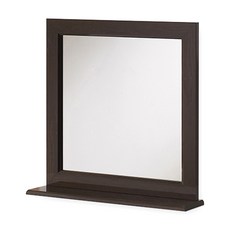 우드웰 스탠드형 하이그로시 사각거울 600 x 600, 웬지