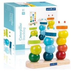 guide craft 塊狀毛毛蟲的家庭塔堆疊 14 件, 混色