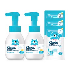 크리넥스 프렌즈 버블 핸드워시 250ml 2p + 리필 200ml 3p, 상큼향, 1세트